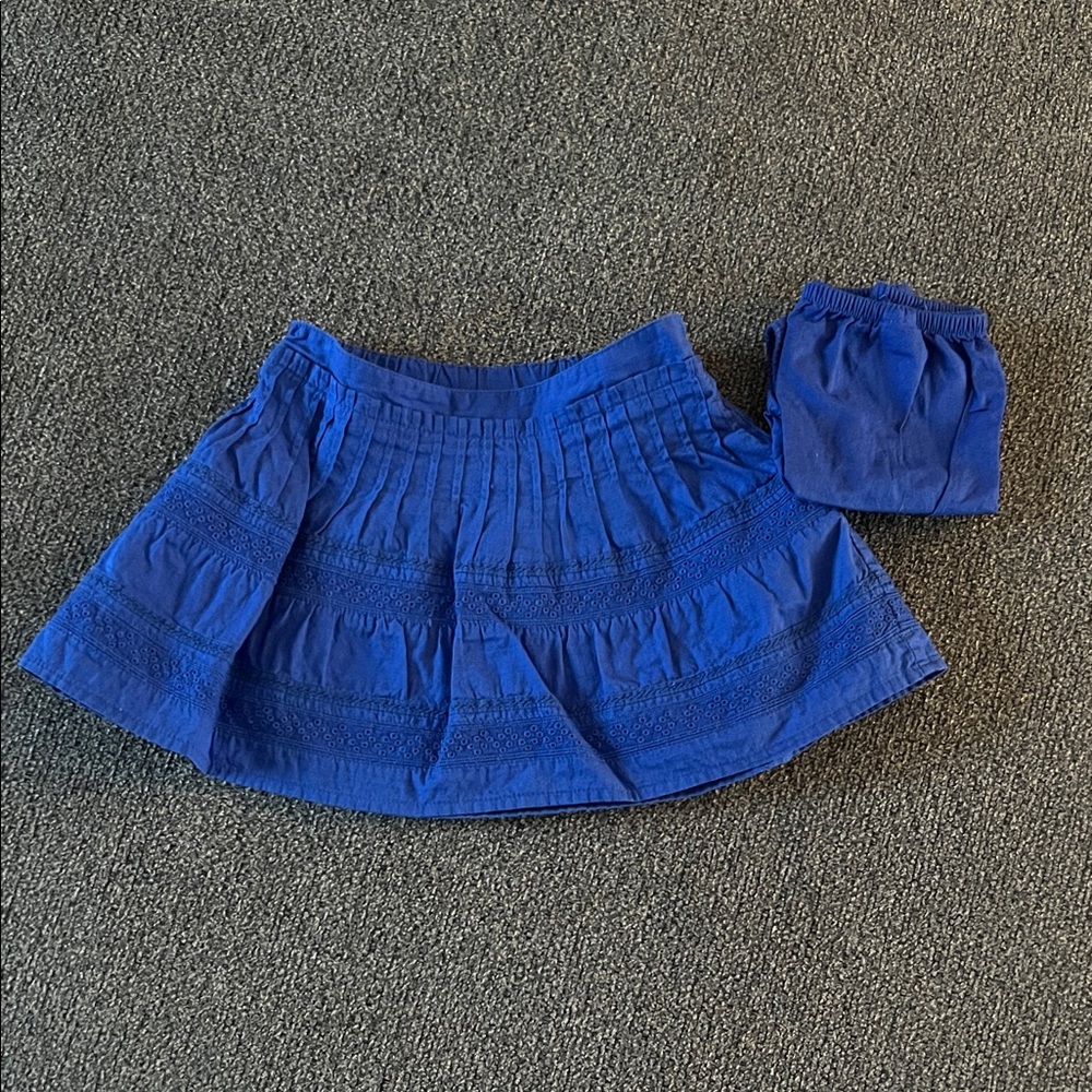 GAP Toddler Blue Eyelet Cotton Skirt
